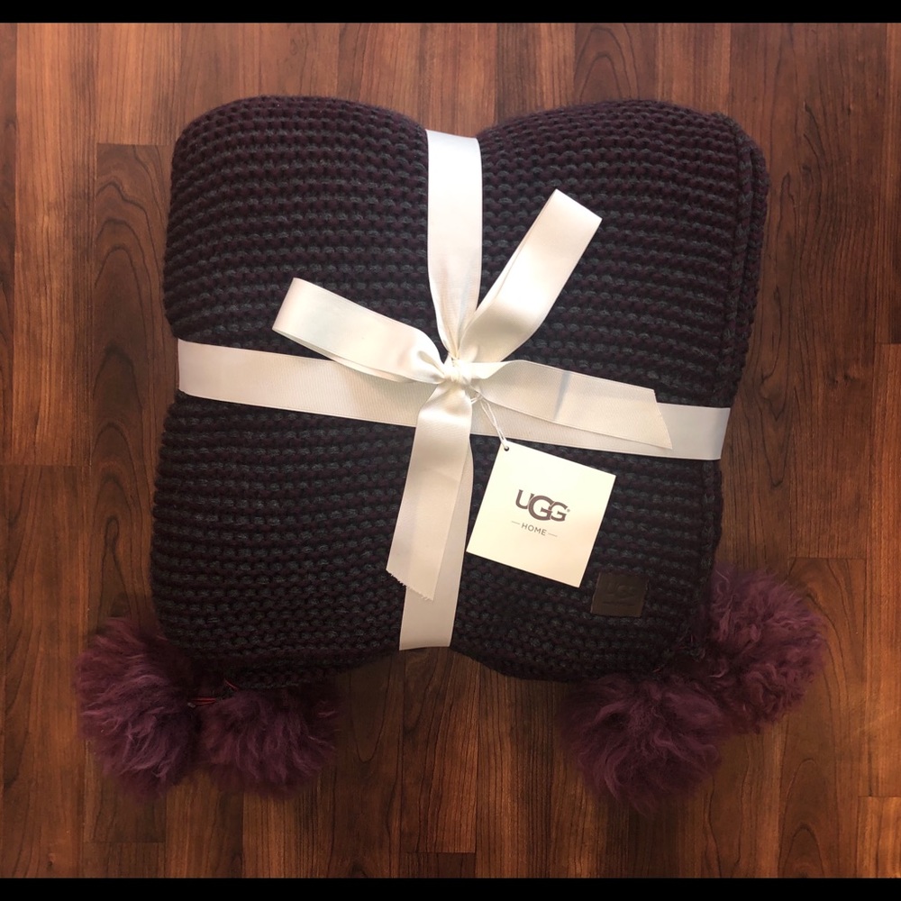 UGG Snow Creek Throw Port/Granite 50x70 NWT